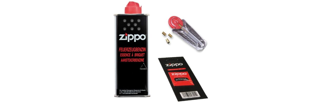 Zippo Set Benzin, Steine, Docht - Zippo Set Benzin, Steine, Docht