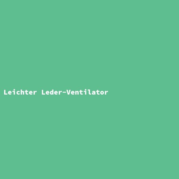 Light Leather Fan