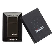 Zippo Slim Ebony mit Logo 60001264