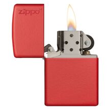 Zippo Red Matte mit Logo 60001204