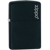 Zippo Black Matte mit Logo 60001203