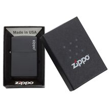 Zippo Black Matte mit Logo 60001203