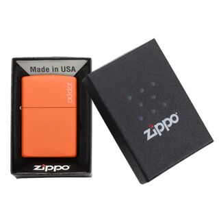 Zippo Orange Matte mit Logo 60001268