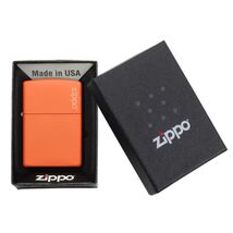 Zippo Orange Matte mit Logo 60001268