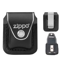 Zippo Ledertasche schwarz mit Clip 60001219