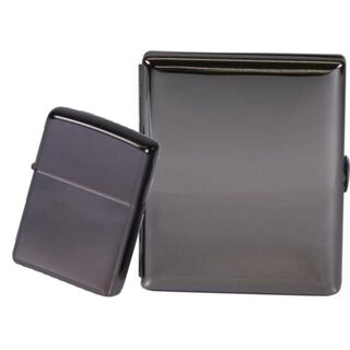 Zippo Set Ebony mit Zigarettenetui