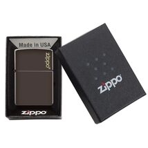 Zippo Brown Matte mit Logo 60005215