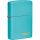 Zippo Flat Turquoise mit Logo 60005827