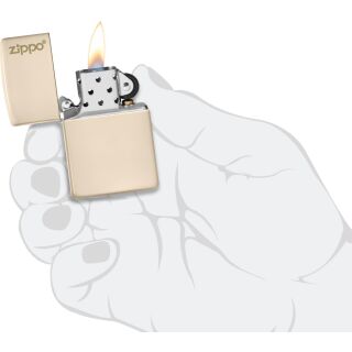 Zippo Flat Sand mit Logo 60005824