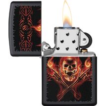 Zippo Anne Stokes Flaming Skull 60006121