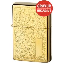 Angel Benzin Feuerzeug Venetian goldfarben  inkl. Gravur