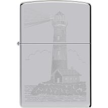 ZIPPO chrom poliert gelasert Lighthouse 60007477