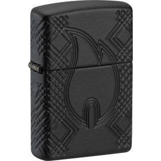 ZIPPO Armor Case schwarz Deep Carved Zippo Flame