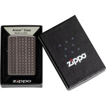 ZIPPO Armor Case Blue Ice Deep Carved Pattern
