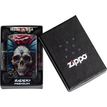 ZIPPO color 540° Floral Skull 60007540