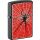 ZIPPO schwarz Plakette Spider Web Red 2008088