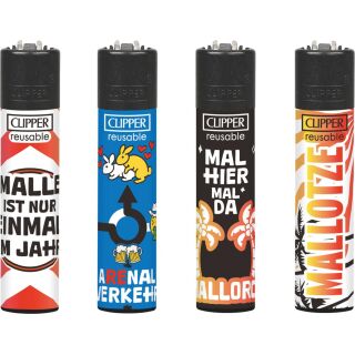 Clipper Feuerzeug 4er Set Malotze