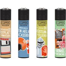 Clipper Feuerzeug 4er Set Sprüche #4