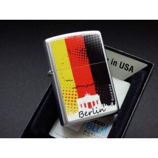 Zippo Brandenburger Tor mit Deutschland Farben