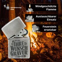 Zippo Chrom mit Wunschgravur