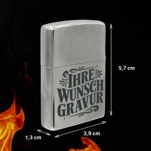 Zippo Chrom mit Wunschgravur