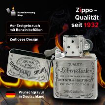 Zippo mit Wunschgravur Whiskey