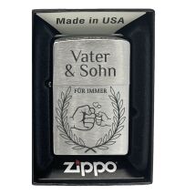 Zippo Chrom Vater und Sohn Gravur