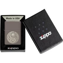ZIPPO Black Ice gelasert Yin Yang 60007701