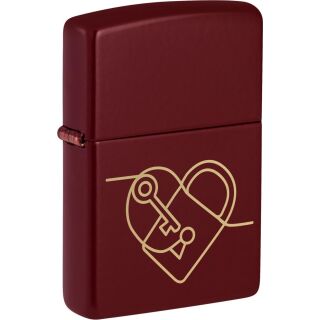 ZIPPO Merlot gelasert Heart Locket 60007666