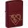 ZIPPO Merlot gelasert Heart Locket 60007666