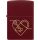 ZIPPO Merlot gelasert Heart Locket 60007666