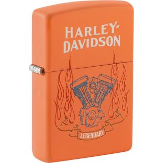 ZIPPO Orange Matt color Harley Davidson