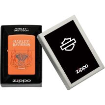 ZIPPO Orange Matt color Harley Davidson