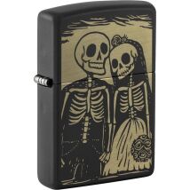 ZIPPO schwarz gelasert Skeleton Couple 60007808