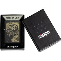 ZIPPO schwarz gelasert Skeleton Couple 60007808