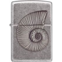 ZIPPO silber antik Emblem Shell/Ammonit 2008203
