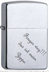 Zippo Gravur French Script 