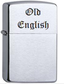 Zippo gravur old english